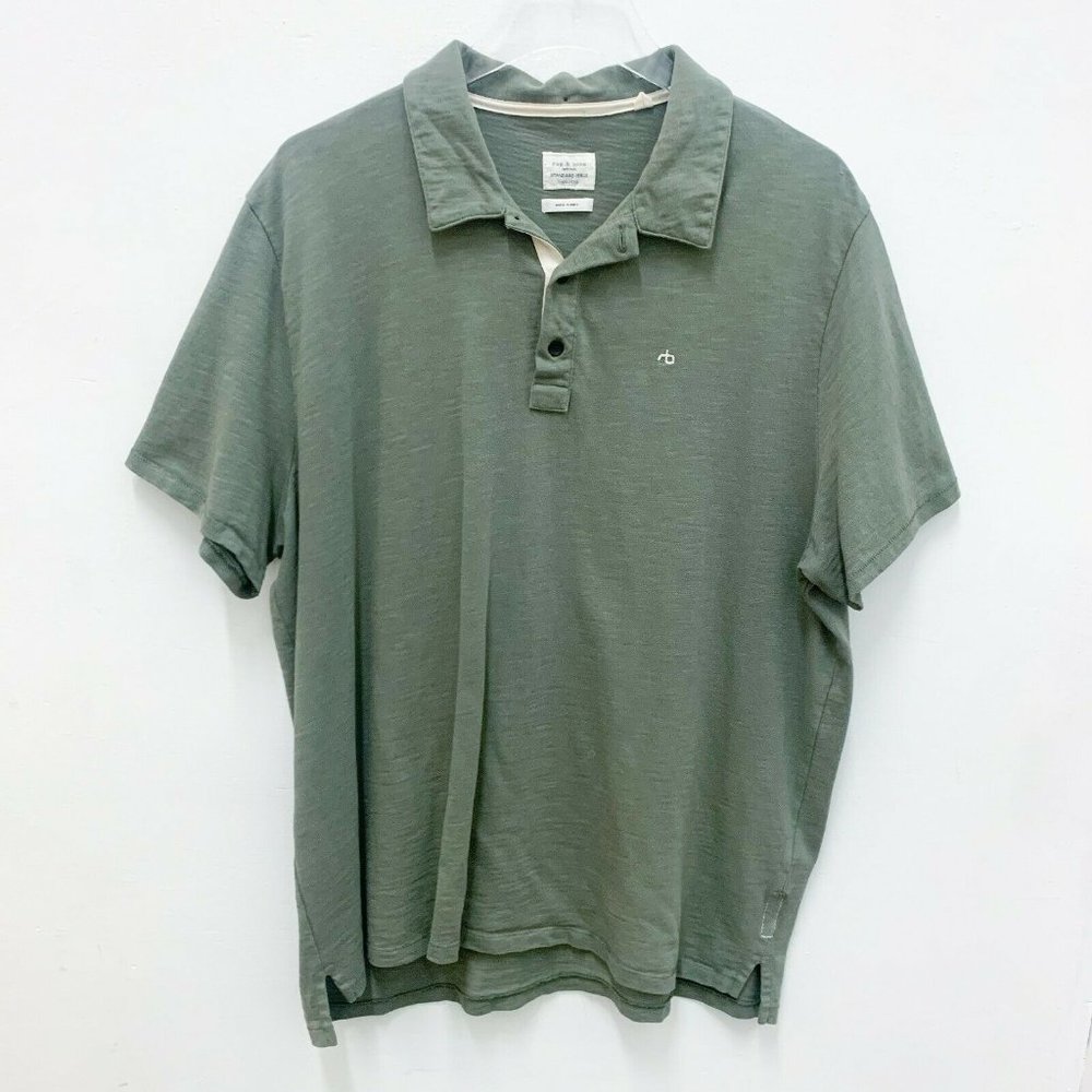 Rag & Bone Short Sleeve Standard Issue Polo Xxl - image 1